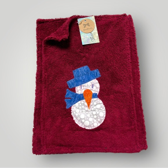 Lot/2 𝑯𝒂𝒏𝒅𝒎𝒂𝒅𝒆 Christmas Snowman Hand Towels 🎁 - Picture 15 of 16